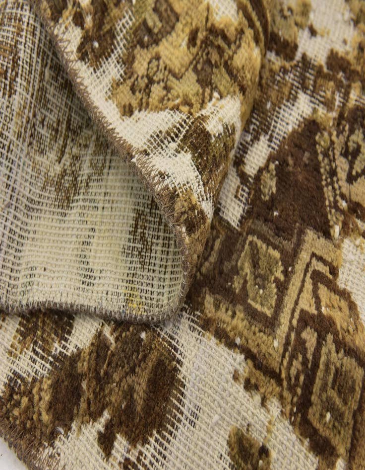 Detail image of 3' 5 x 7'  Hand Knotted Ultra Vintage Persian Wool Runner Rug