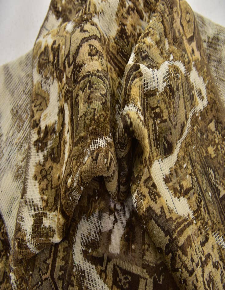 Detail image of 3' 5 x 7'  Hand Knotted Ultra Vintage Persian Wool Runner Rug