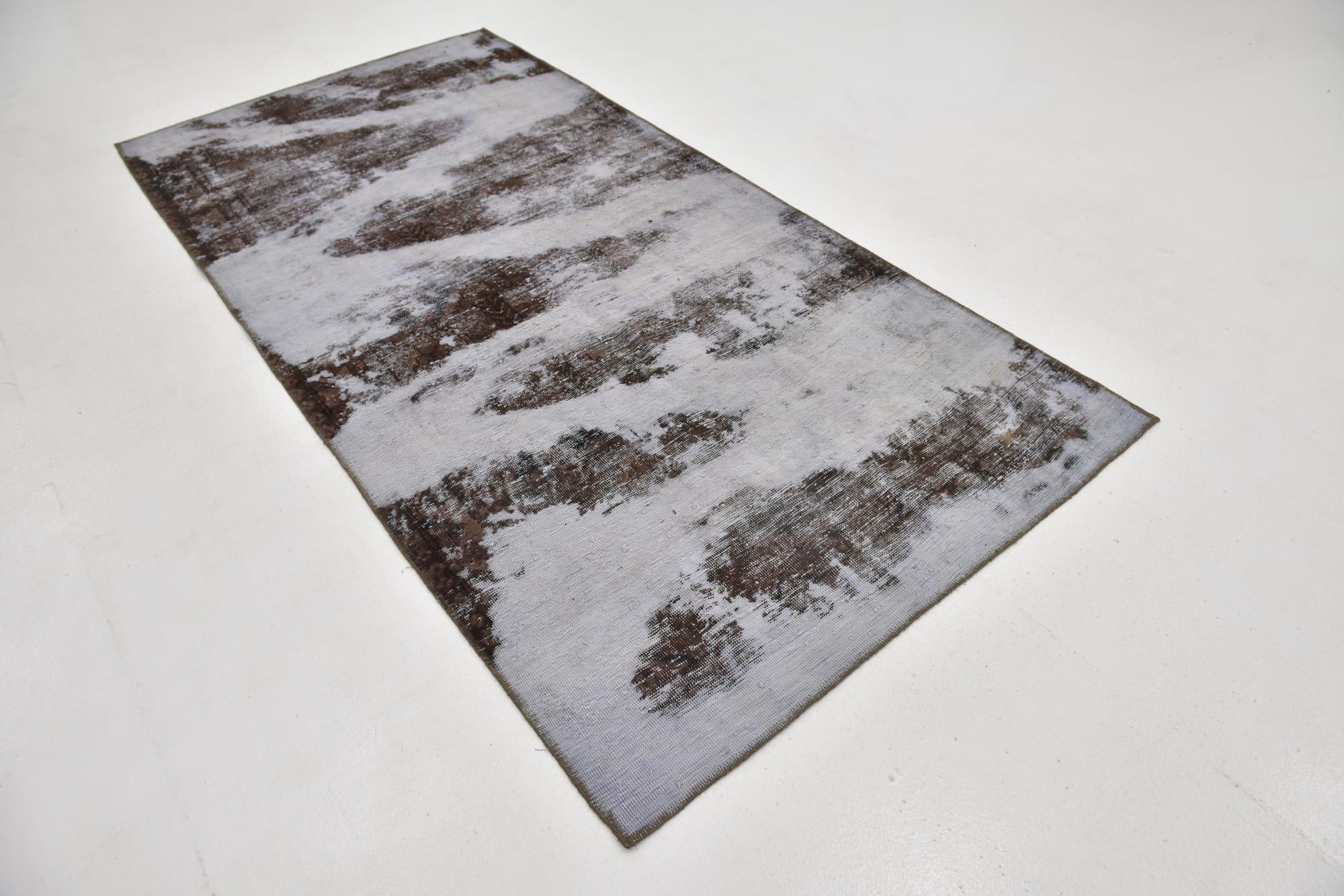 4' 5 x 9' Hand Knotted Ultra Vintage Persian Wool Runner Rug