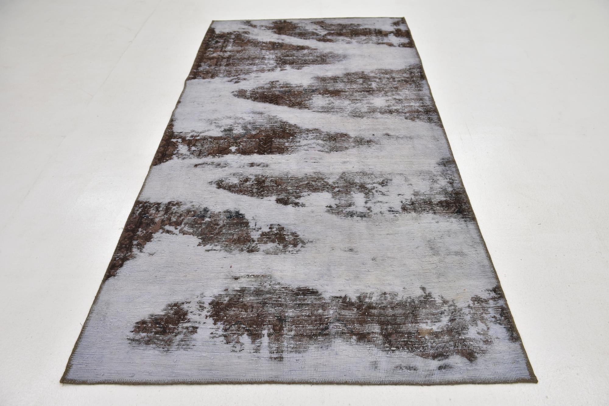 4' 5 x 9' Hand Knotted Ultra Vintage Persian Wool Runner Rug