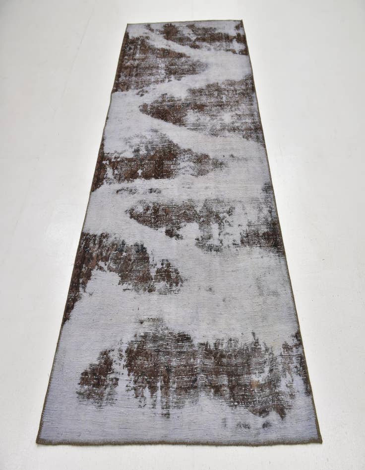 Detail image of 4' 5 x 9'  Hand Knotted Ultra Vintage Persian Wool Runner Rug