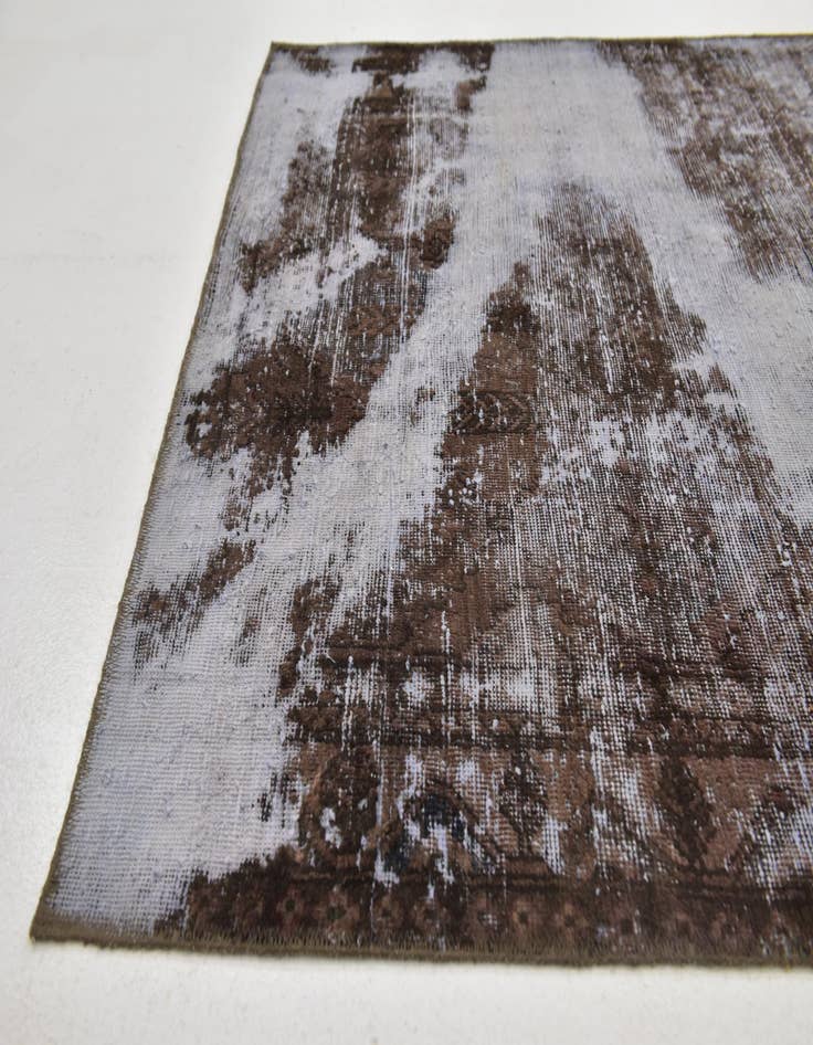 Detail image of 4' 5 x 9'  Hand Knotted Ultra Vintage Persian Wool Runner Rug