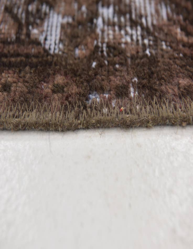 Detail image of 4' 5 x 9'  Hand Knotted Ultra Vintage Persian Wool Runner Rug