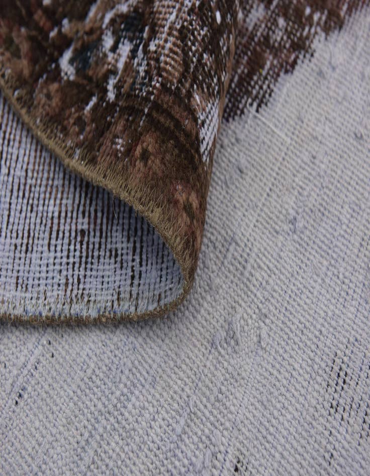 Detail image of 4' 5 x 9'  Hand Knotted Ultra Vintage Persian Wool Runner Rug