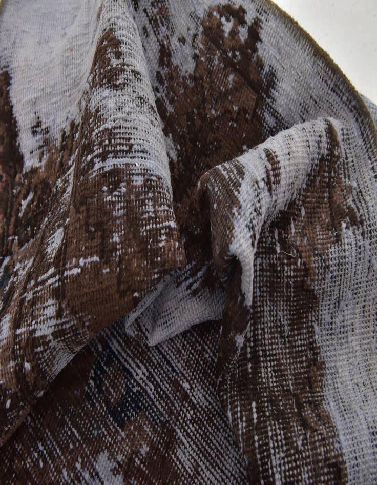 Detail image of 4' 5 x 9'  Hand Knotted Ultra Vintage Persian Wool Runner Rug