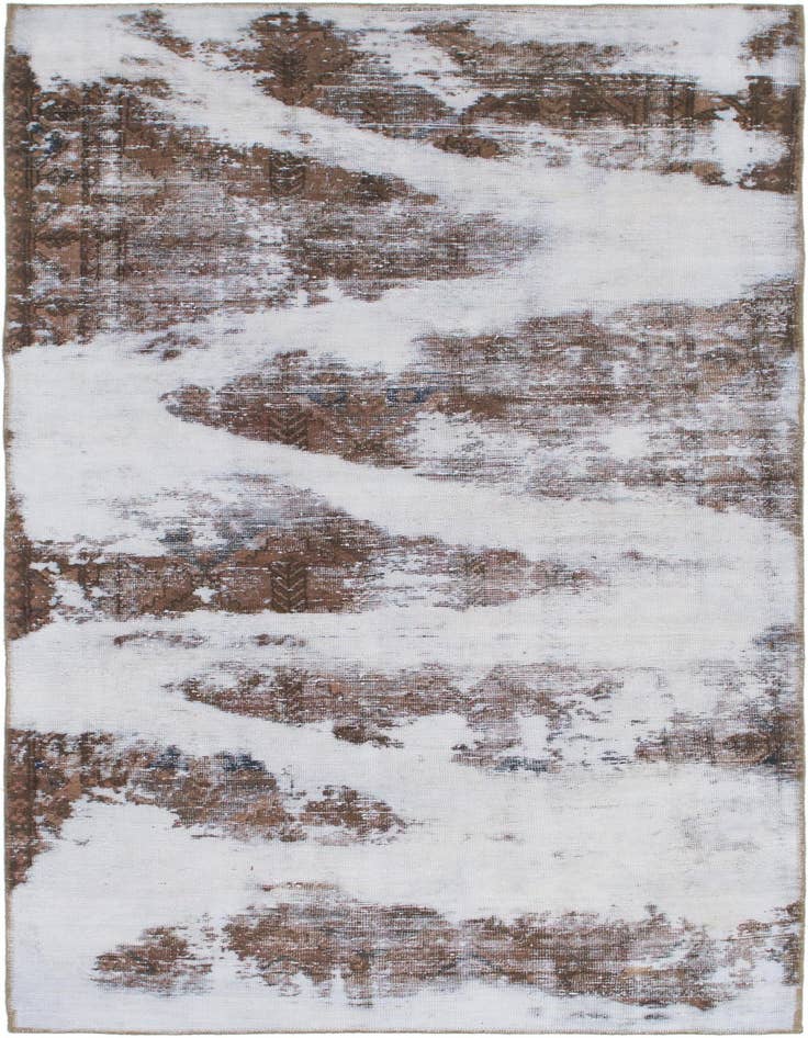 Detail image of 4' 5 x 9' Hand Knotted Ultra Vintage Persian Wool Runner Rug