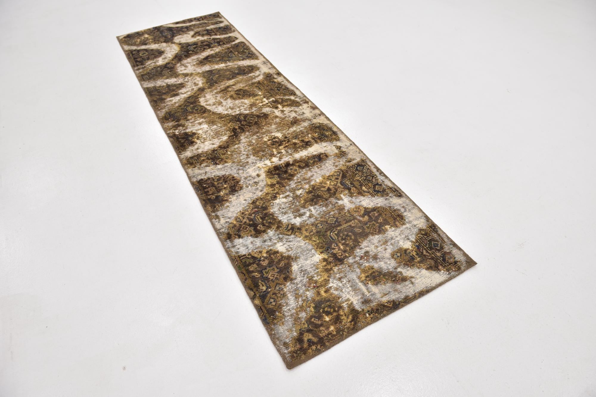 2' 8 x 8' 10 Hand Knotted Ultra Vintage Persian Wool Runner Rug