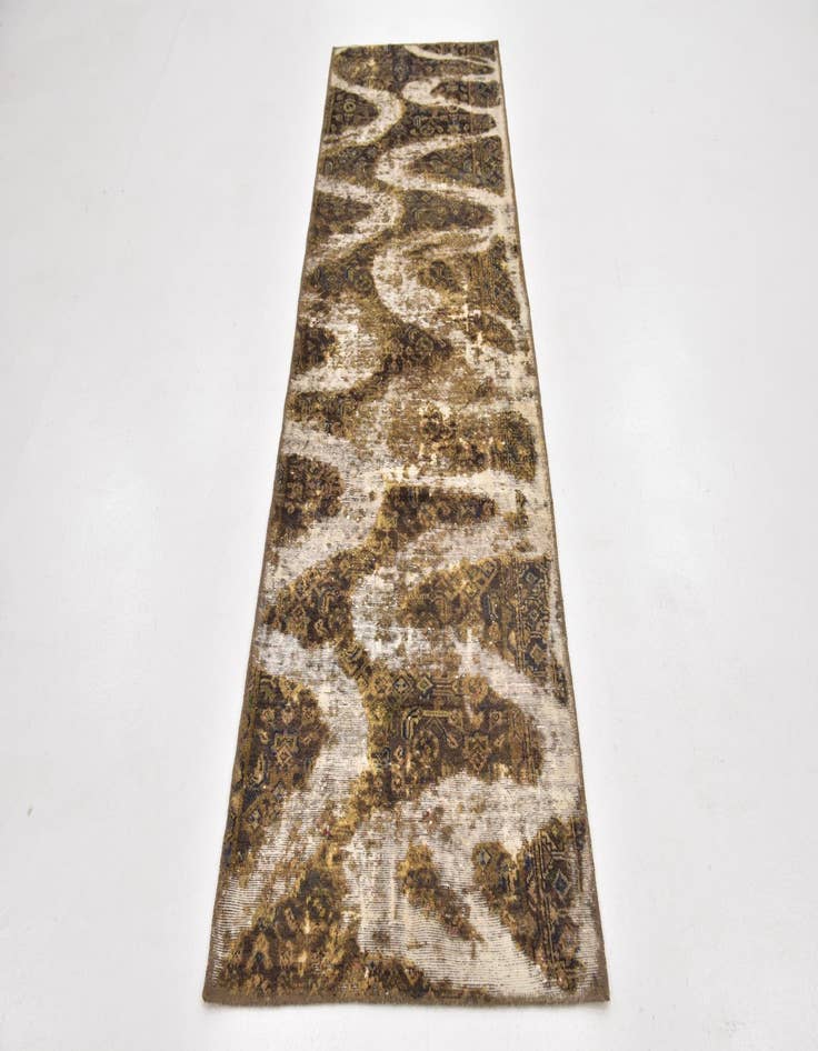 Detail image of 2' 8 x 8' 10  Hand Knotted Ultra Vintage Persian Wool Runner Rug