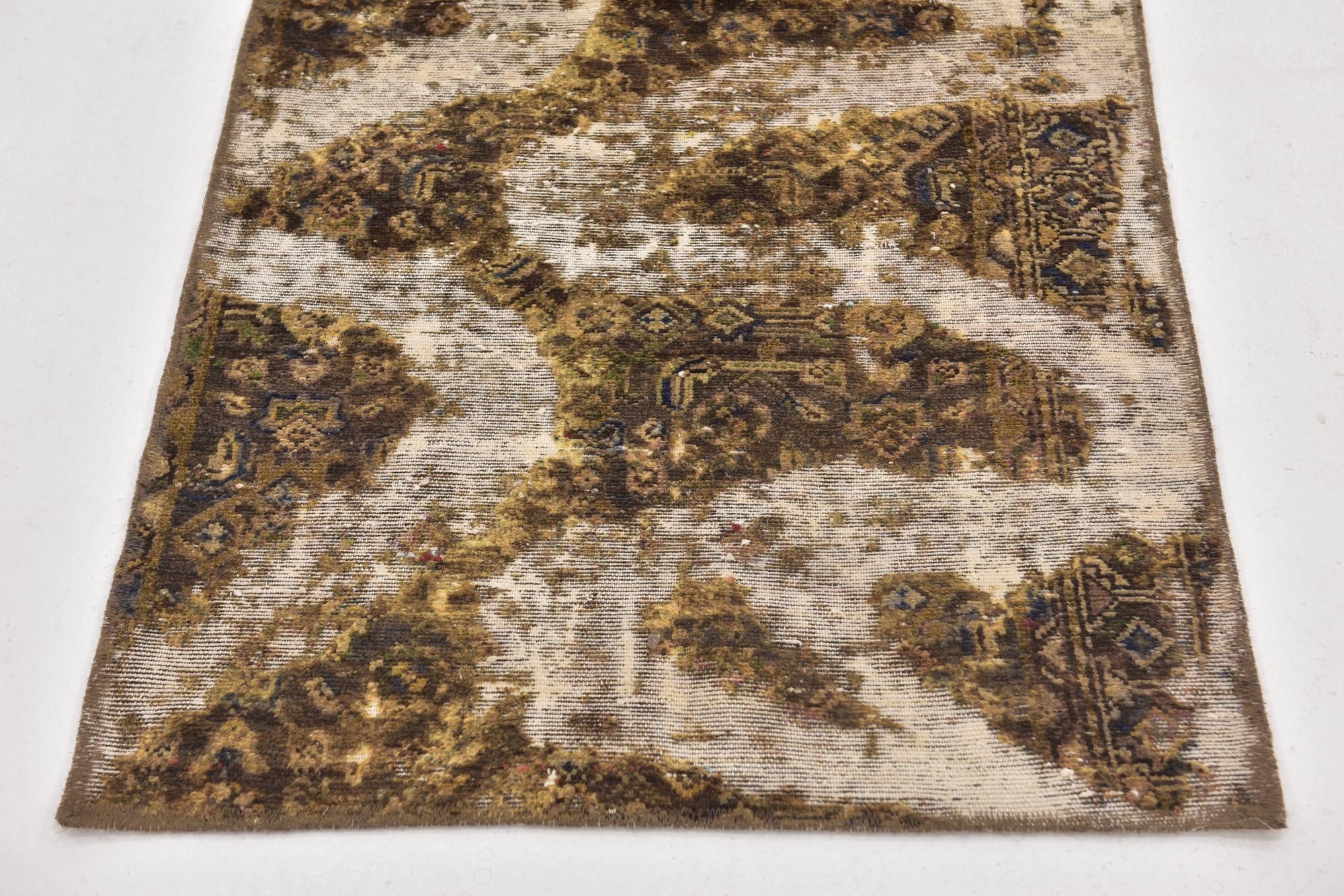 2' 8 x 8' 10 Hand Knotted Ultra Vintage Persian Wool Runner Rug