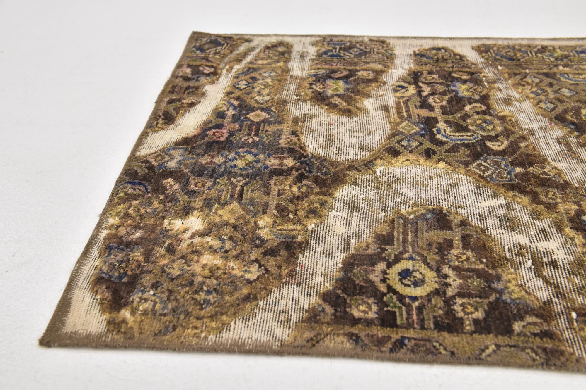 2' 8 x 8' 10 Hand Knotted Ultra Vintage Persian Wool Runner Rug