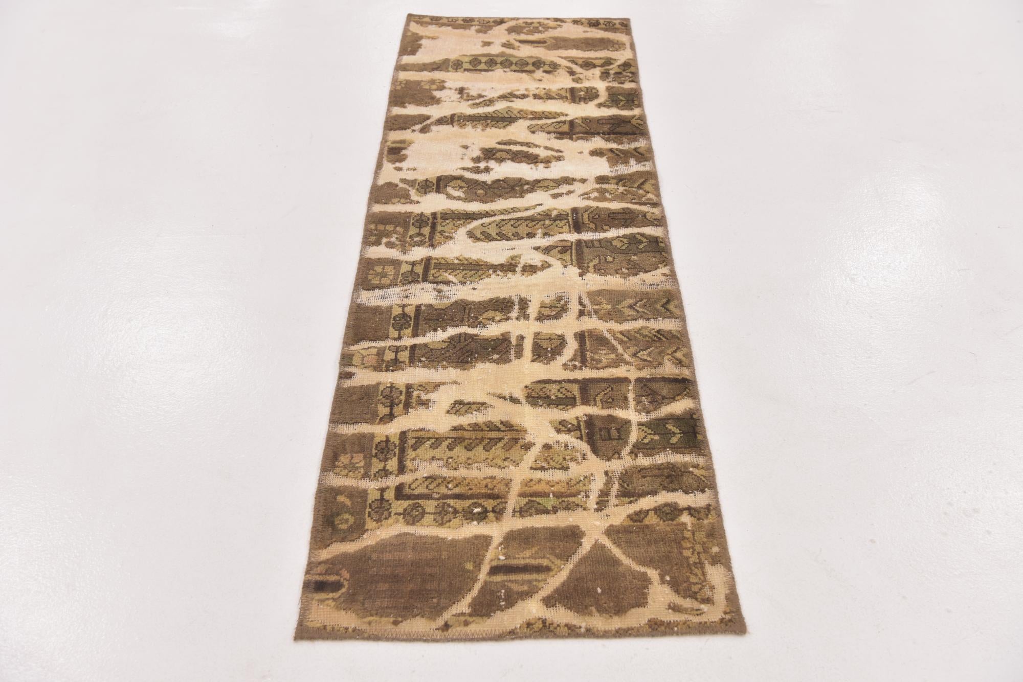 2' x 6' 2 Hand Knotted Ultra Vintage Persian Wool Runner Rug