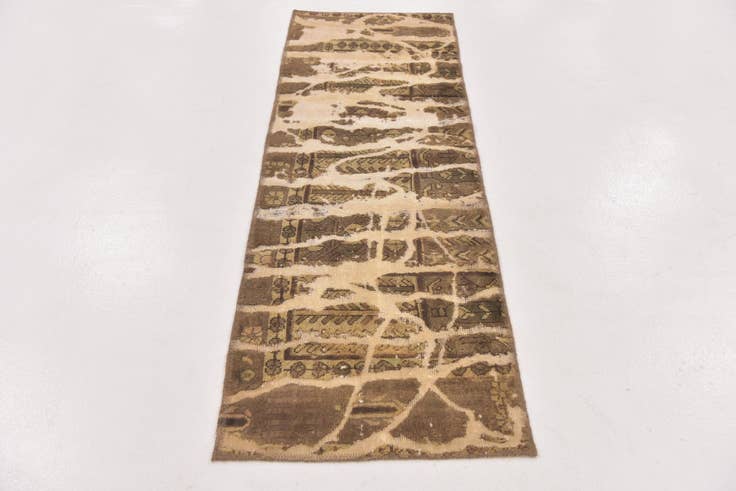 Detail image of 2' x 6' 2 Hand Knotted Ultra Vintage Persian Wool Runner Rug