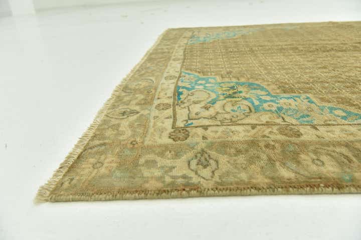 4' 4 x 10' 8 Hand Knotted Ultra Vintage Persian Wool Runner Rug