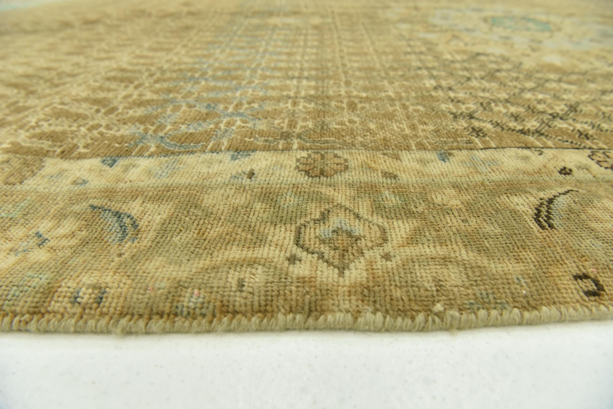 4' 4 x 10' 8 Hand Knotted Ultra Vintage Persian Wool Runner Rug