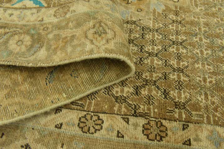 4' 4 x 10' 8 Hand Knotted Ultra Vintage Persian Wool Runner Rug