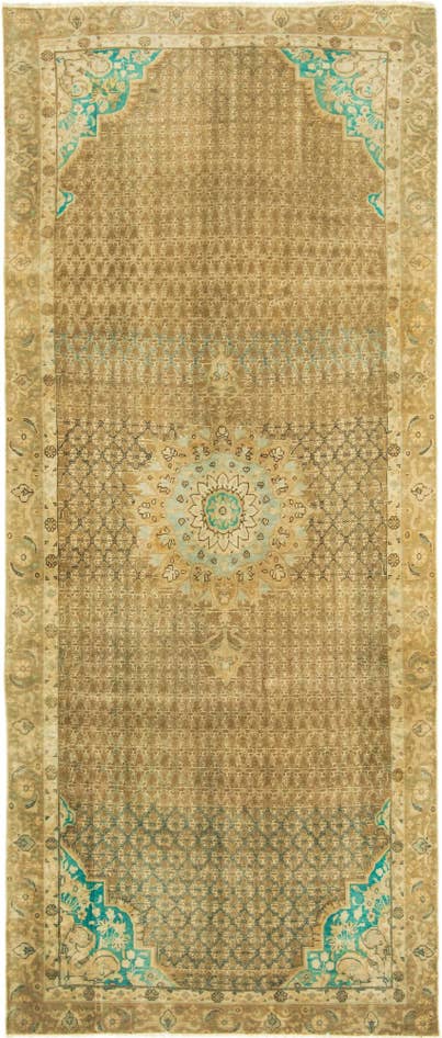 Detail image of 4' 4 x 10' 8 Hand Knotted Ultra Vintage Persian Wool Runner Rug