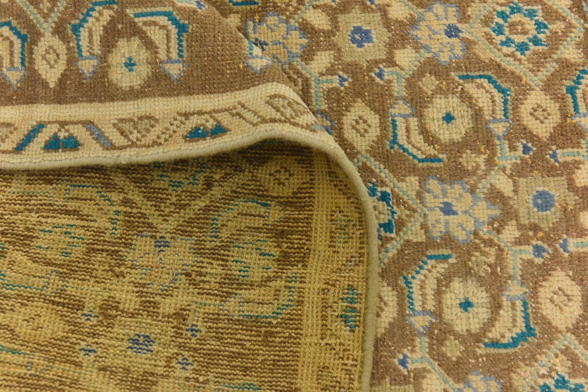 4' 9 x 9' 3 Hand Knotted Ultra Vintage Persian Wool Runner Rug