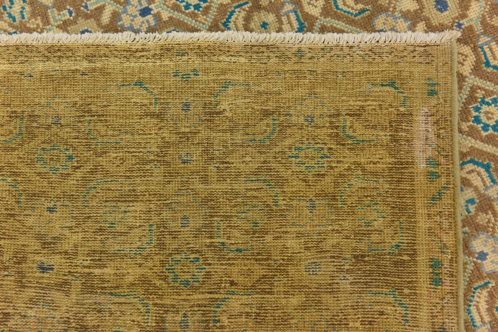 4' 9 x 9' 3 Hand Knotted Ultra Vintage Persian Wool Runner Rug