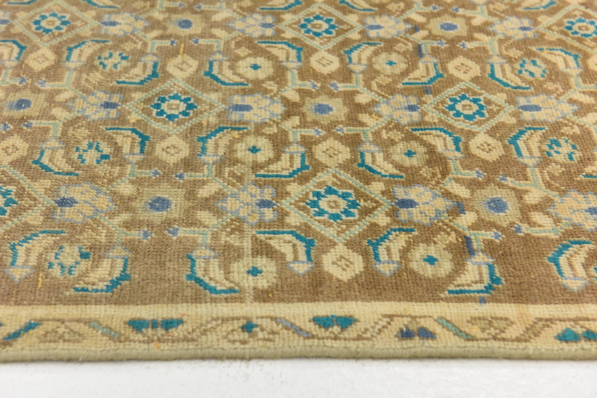4' 9 x 9' 3 Hand Knotted Ultra Vintage Persian Wool Runner Rug