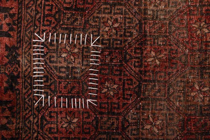 2' 4 x 4' 9 Hand Knotted Ultra Vintage Persian Wool Runner Rug