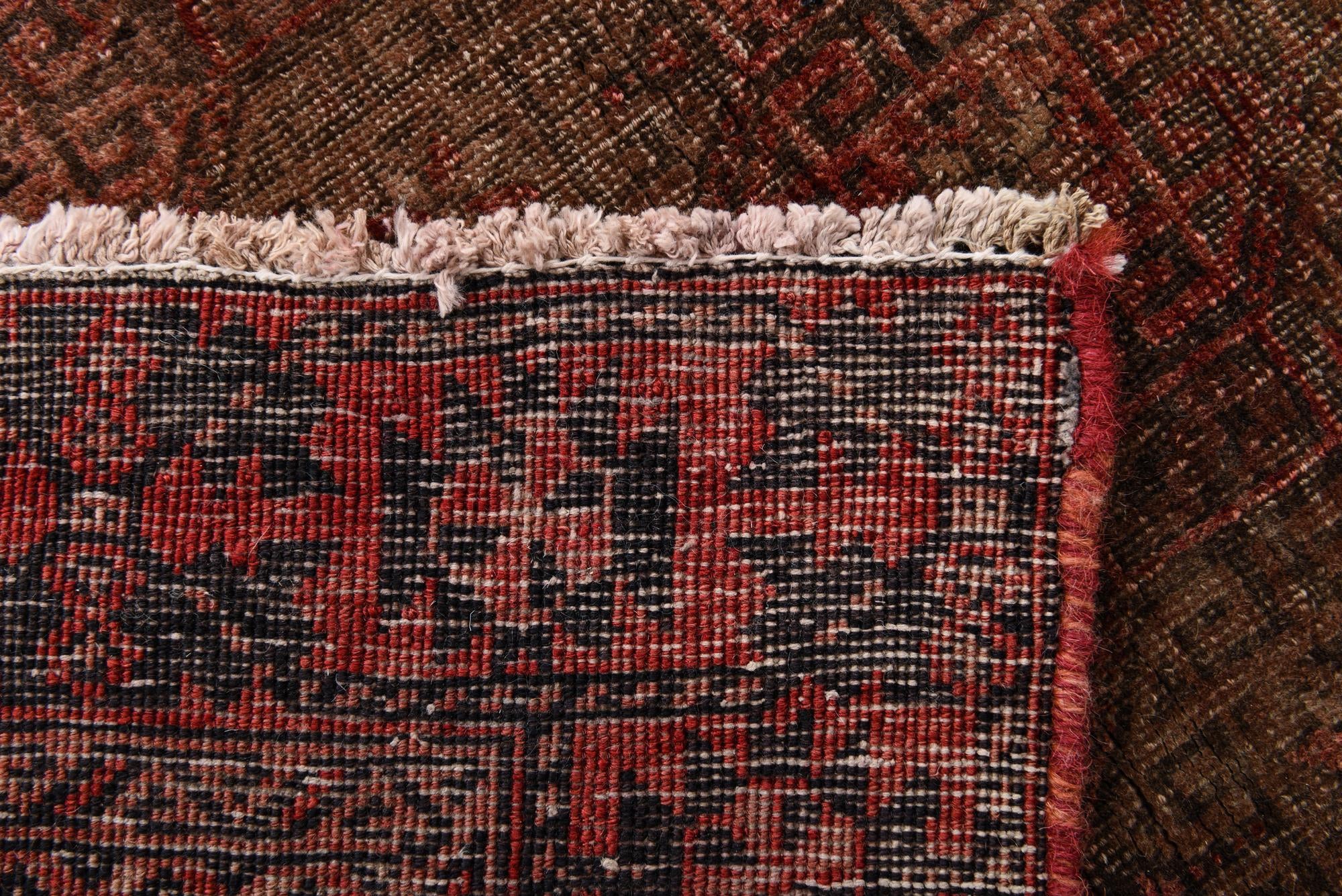 2' 4 x 4' 9 Hand Knotted Ultra Vintage Persian Wool Runner Rug