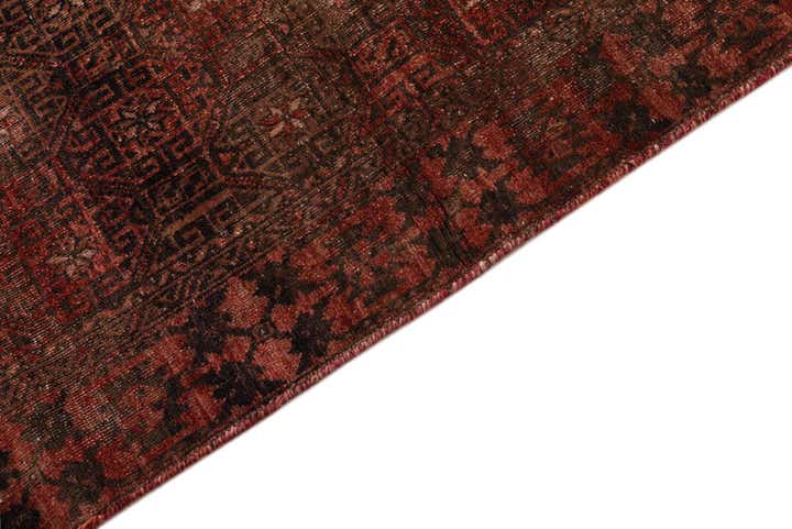 2' 4 x 4' 9 Hand Knotted Ultra Vintage Persian Wool Runner Rug