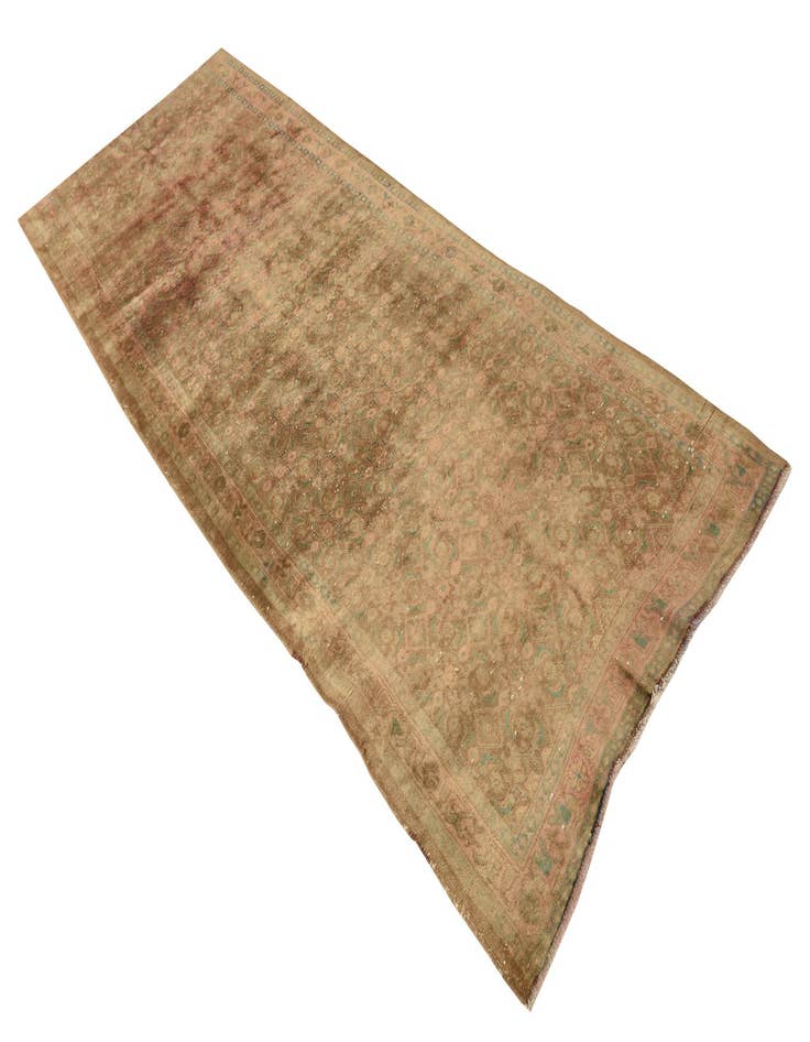 Detail image of 3' 6 x 9' 5  Hand Knotted Ultra Vintage Persian Wool Runner Rug