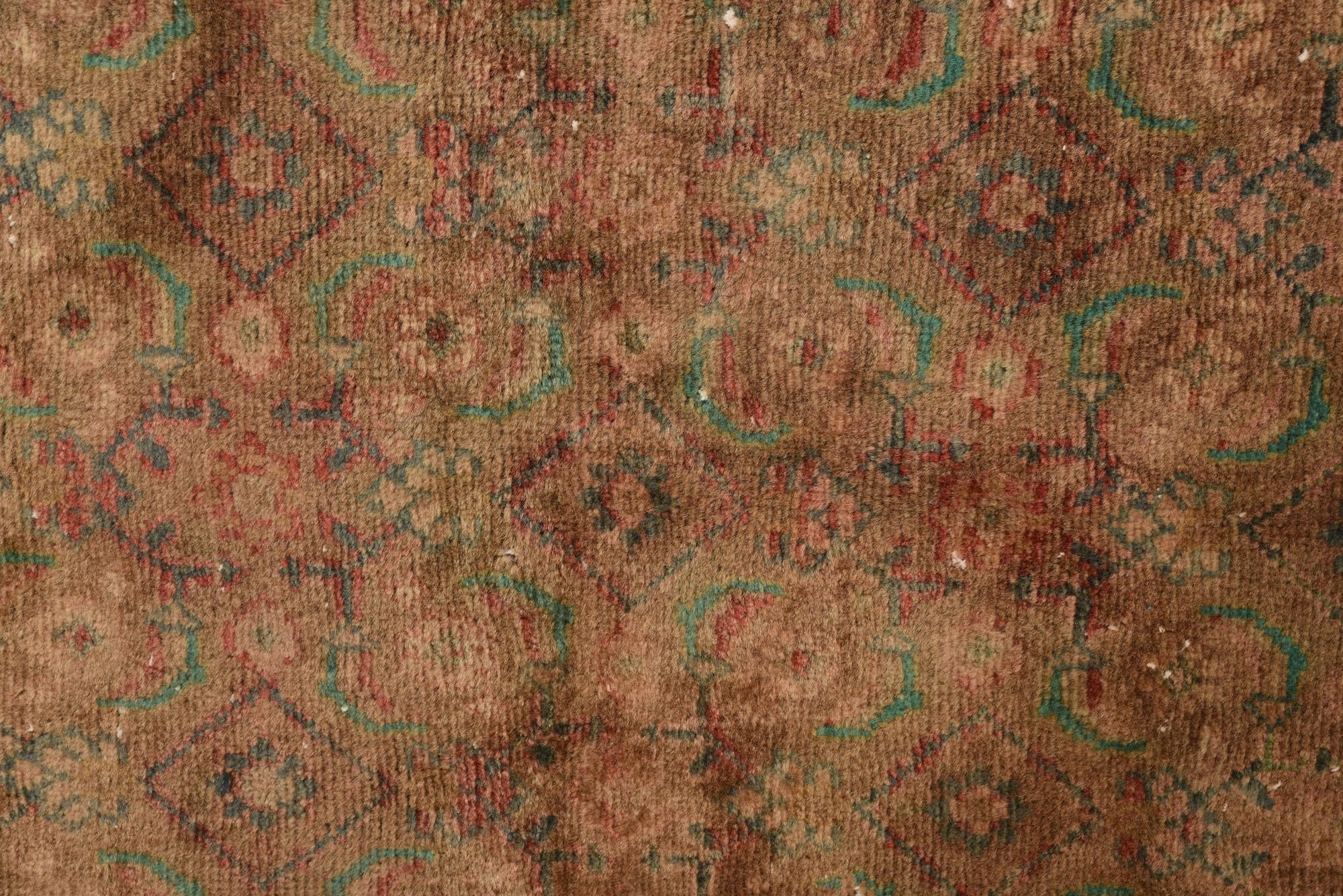 3' 6 x 9' 5 Hand Knotted Ultra Vintage Persian Wool Runner Rug