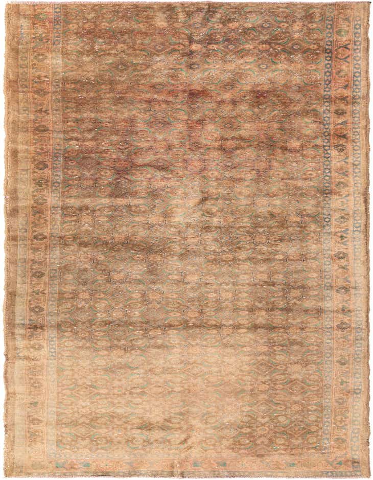 Primary image 3' 6 x 9' 5  Hand Knotted Ultra Vintage Persian Wool Runner Rug