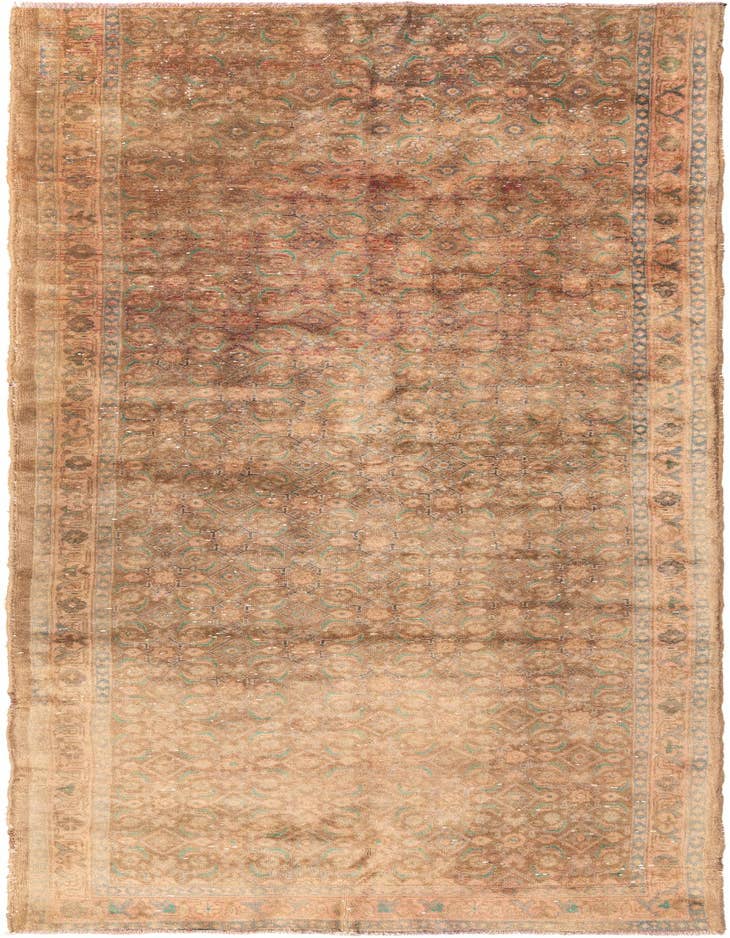 Detail image of 3' 6 x 9' 5 Hand Knotted Ultra Vintage Persian Wool Runner Rug