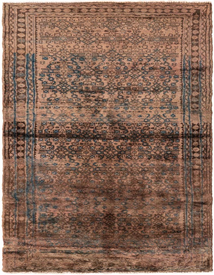 Detail image of 4' x 9' 3 Hand Knotted Ultra Vintage Persian Wool Runner Rug