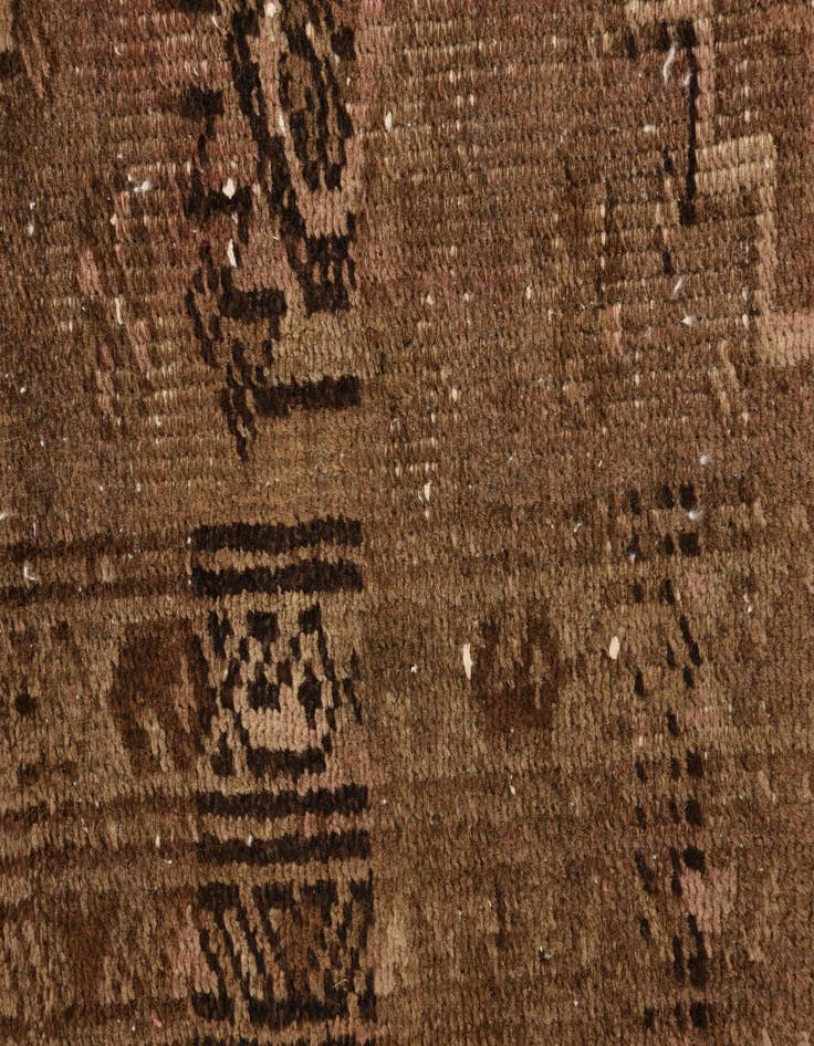 Detail image of 3' 7 x 9'  Hand Knotted Ultra Vintage Persian Wool Runner Rug