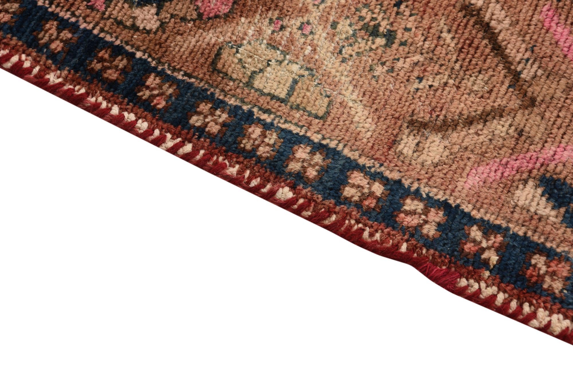 130cm x 275cm anudado a mano Ultra Vintage Alfombra Persa Lana Pasillera