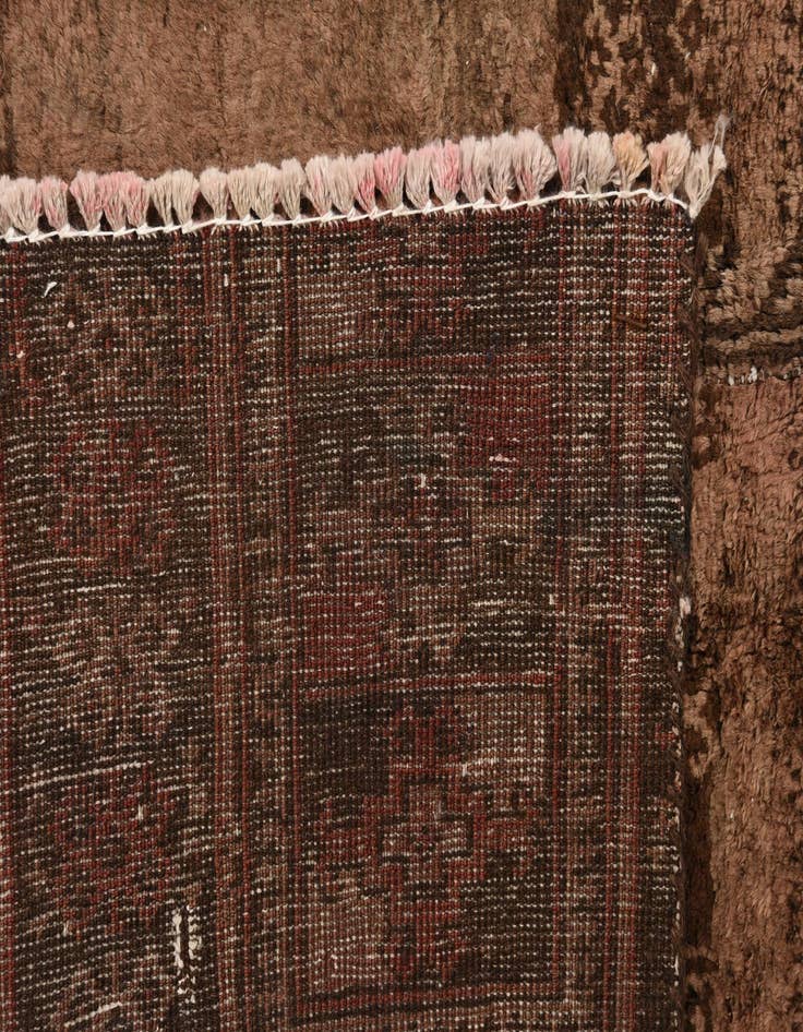 Detail image of 2' 5 x 5' 3  Hand Knotted Ultra Vintage Persian Wool Runner Rug