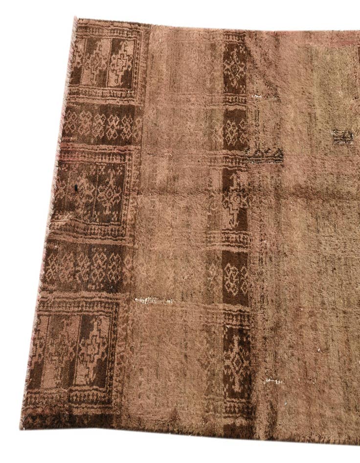 Detail image of 2' 5 x 5' 3  Hand Knotted Ultra Vintage Persian Wool Runner Rug