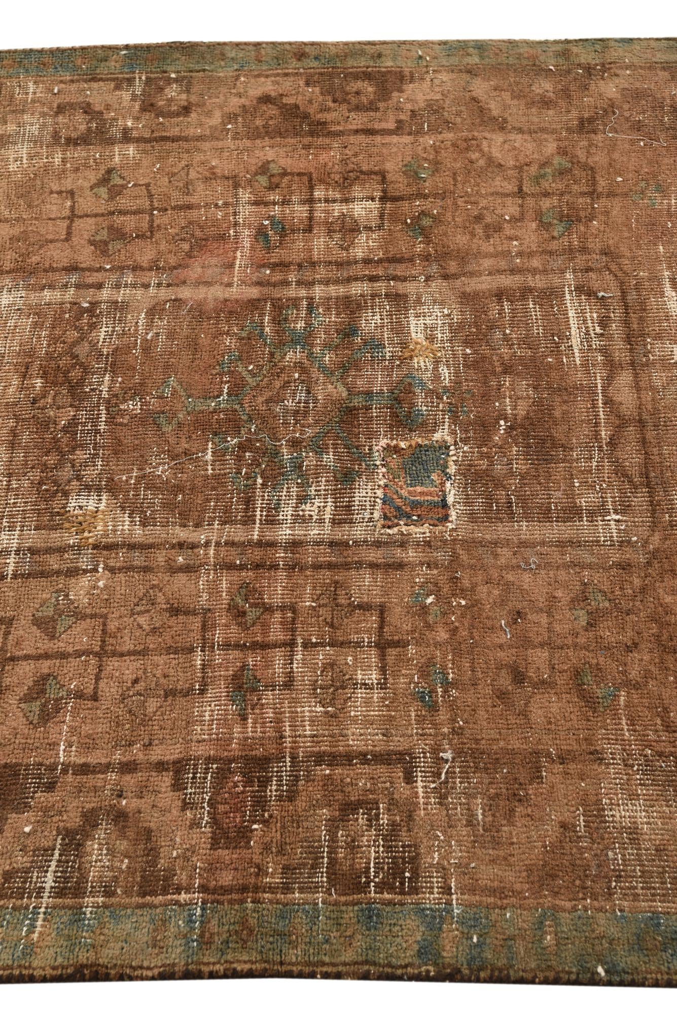 3' 6 x 9' Hand Knotted Ultra Vintage Persian Wool Runner Rug