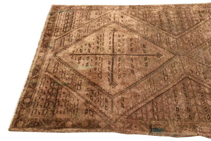 4' x 9' Hand Knotted Ultra Vintage Persian Wool Runner Rug