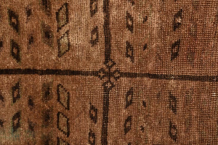 Detail image of 4' x 9' Hand Knotted Ultra Vintage Persian Wool Runner Rug