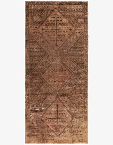 4' x 9' Hand Knotted Ultra Vintage Persian Wool Runner Rug
