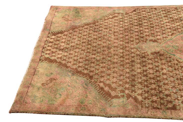 Detail image of 4' x 9' 3 Hand Knotted Ultra Vintage Persian Wool Runner Rug