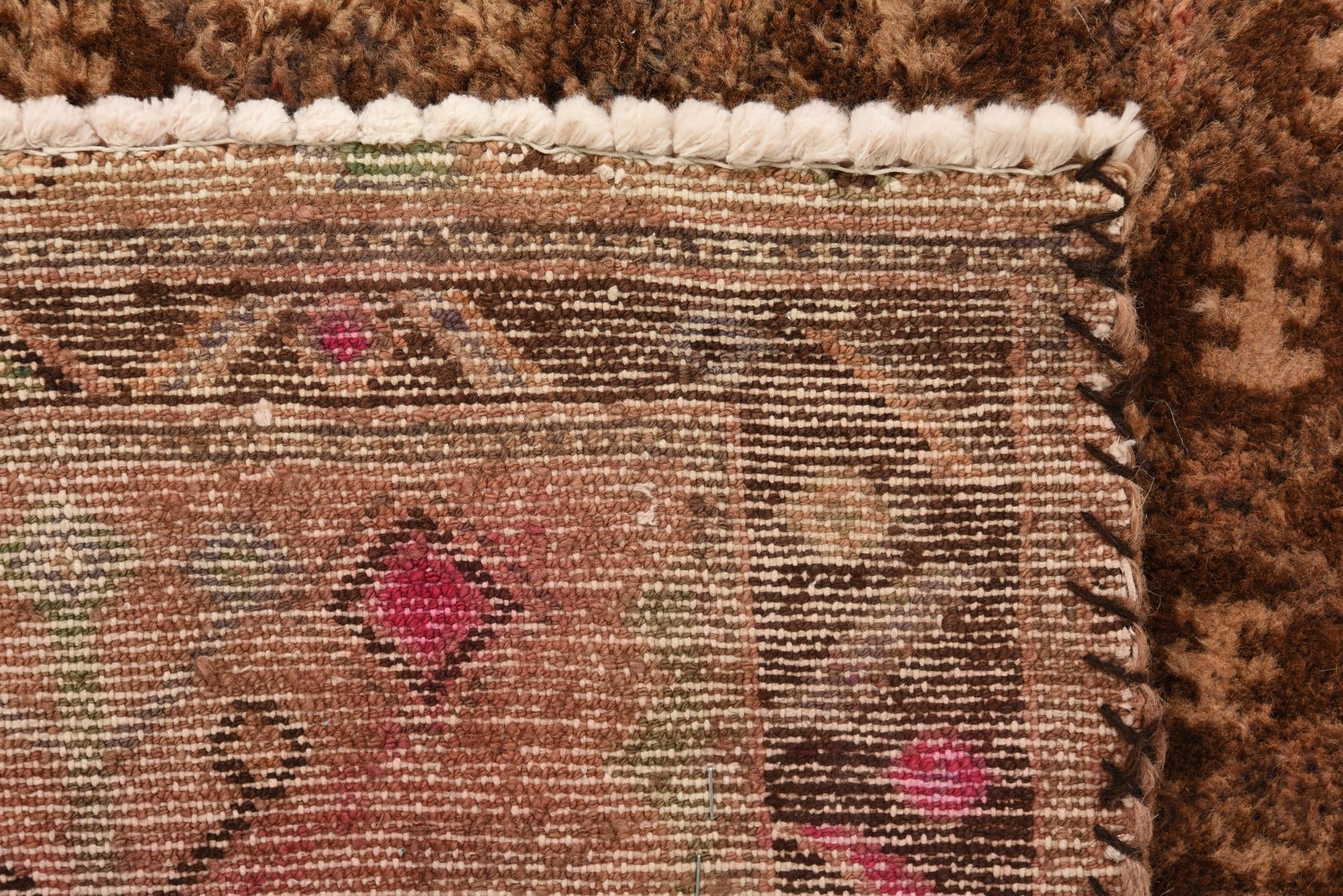 3' 9 x 8' 1 Hand Knotted Ultra Vintage Persian Wool Runner Rug