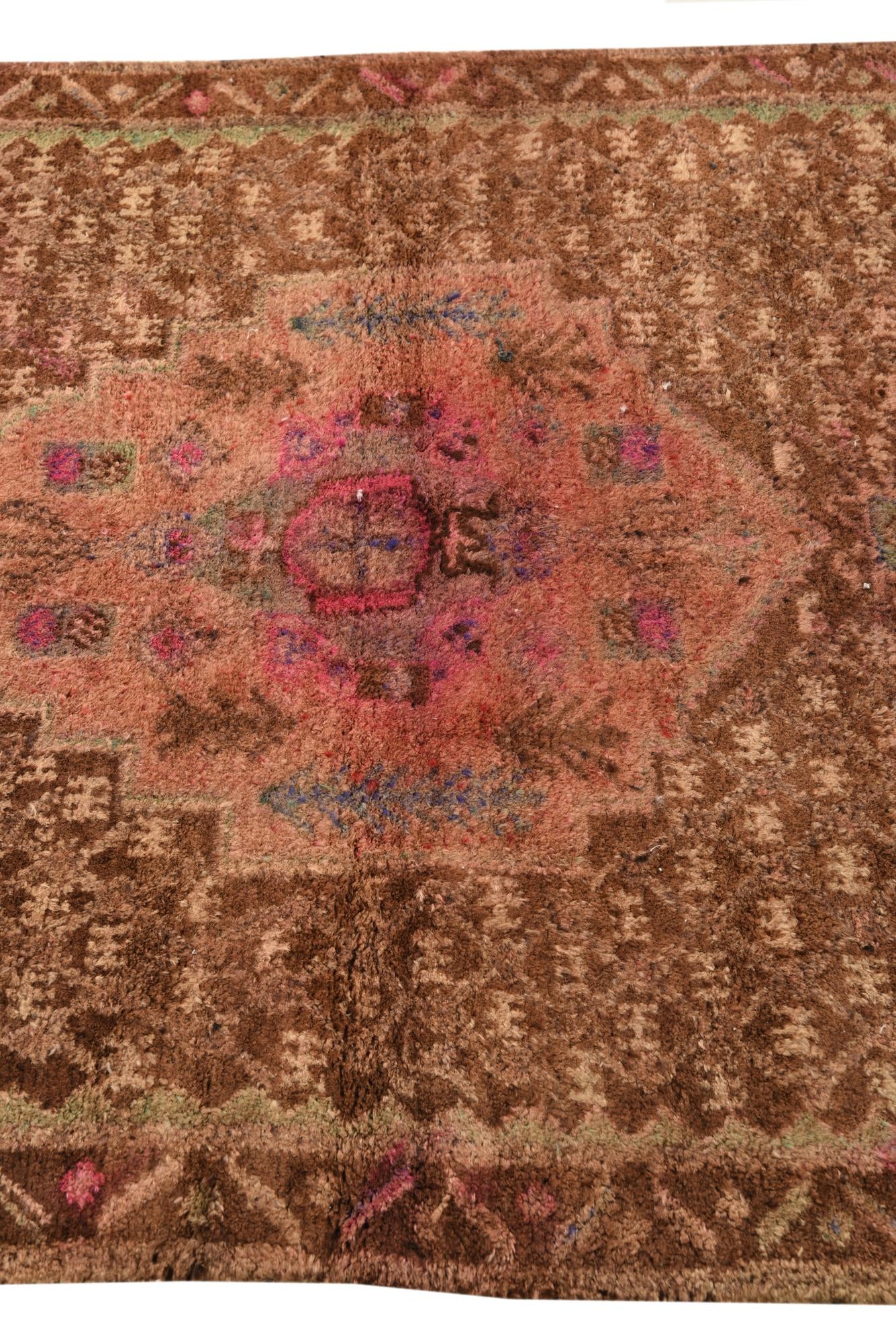 3' 9 x 8' 1 Hand Knotted Ultra Vintage Persian Wool Runner Rug