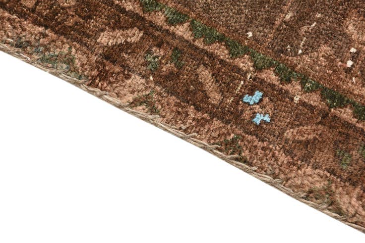 Detail image of 3' 4 x 10' Hand Knotted Ultra Vintage Persian Wool Runner Rug