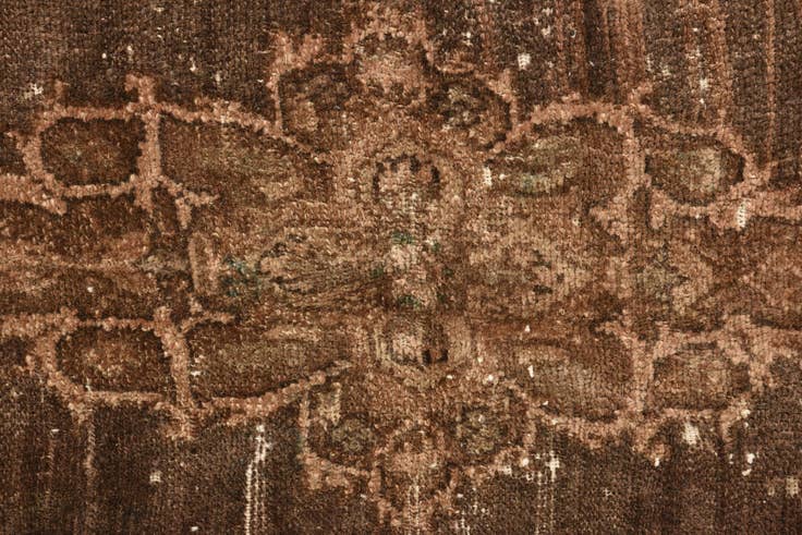 Detail image of 3' 4 x 10' Hand Knotted Ultra Vintage Persian Wool Runner Rug