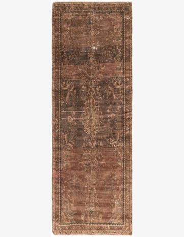 3' 4 x 10' Hand Knotted Ultra Vintage Persian Wool Runner Rug