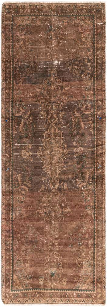3' 4 x 10' Hand Knotted Ultra Vintage Persian Wool Runner Rug