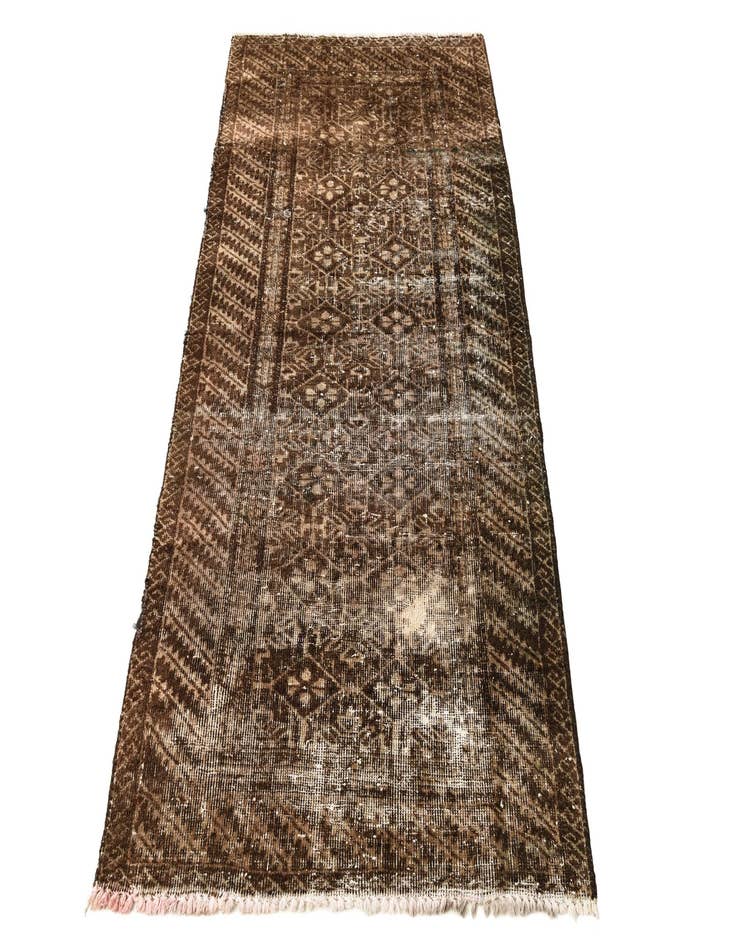 Detail image of 3' x 6'  Hand Knotted Ultra Vintage Persian Wool Runner Rug