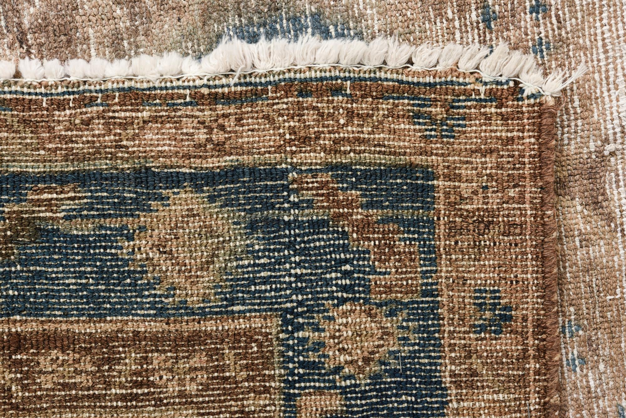 4' 3 x 8' 9 Hand Knotted Ultra Vintage Persian Wool Runner Rug