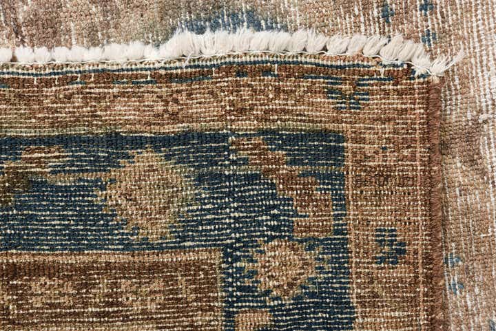 4' 3 x 8' 9 Hand Knotted Ultra Vintage Persian Wool Runner Rug