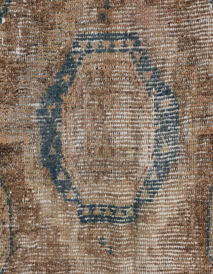 Detail image of 4' 3 x 8' 9  Hand Knotted Ultra Vintage Persian Wool Runner Rug